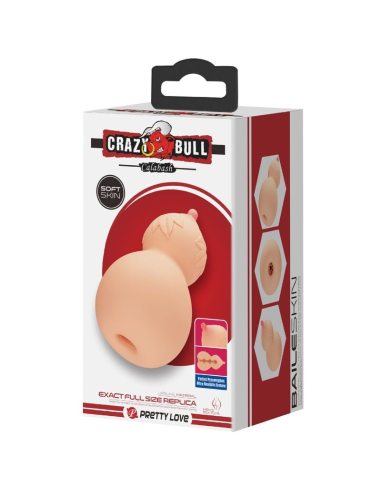 CRAZY BULL - Masturbador Calabash en Forma de Pecho para Placer Intenso y Acariciador