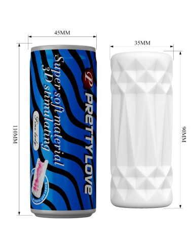 Pretty Love Lata Masturbador Masculino 3D Modelo 2 | Placer Realista y Discreto
