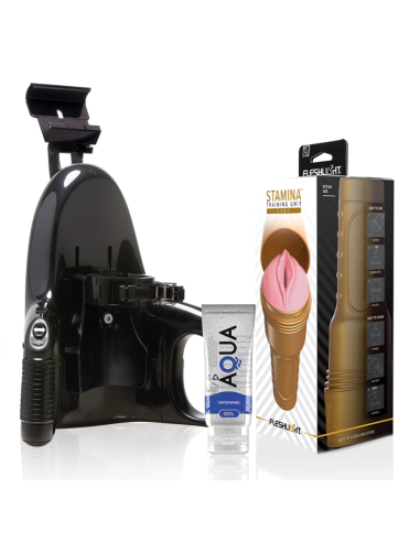 FLESHLIGHT Pink Lady Stamina Training Unit + Universal Launch + Lubricante Aqua 50ml - Mejora tu Rendimiento Sexual