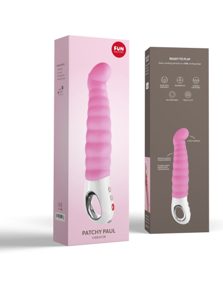Fábrica de Diversión: Patchy Paul Candy Rose - Vibrador Impermeable y Adaptable para el Placer Femenino