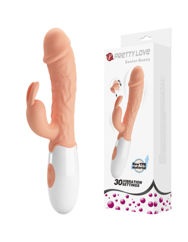 Pretty Love Easter Bunny: Vibrador Conejo con Estimulador - 30 Modos de Vibración