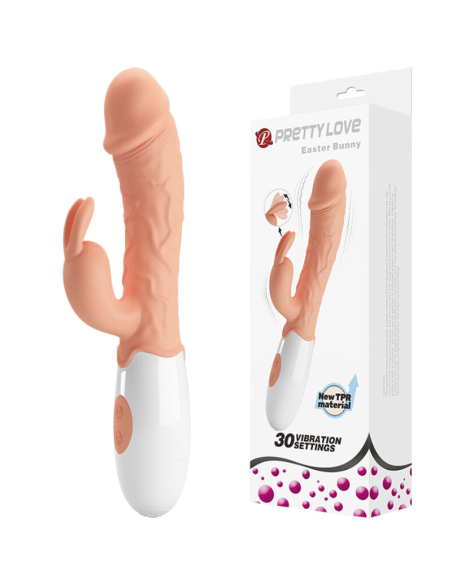 Pretty Love Easter Bunny: Vibrador Conejo con Estimulador - 30 Modos de Vibración