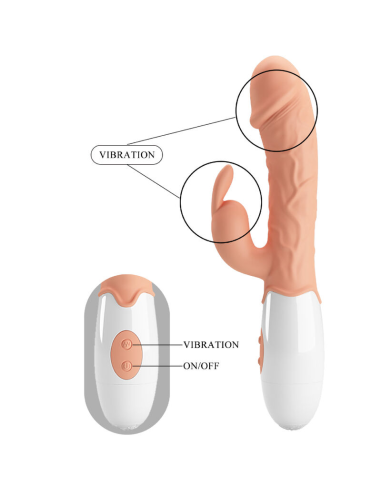 Pretty Love Easter Bunny: Vibrador Conejo con Estimulador - 30 Modos de Vibración