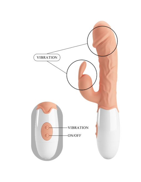Pretty Love Easter Bunny: Vibrador Conejo con Estimulador - 30 Modos de Vibración