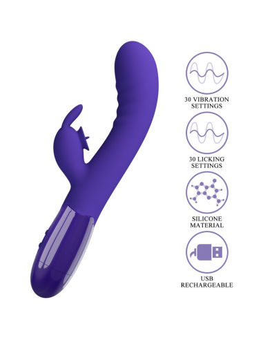 PRETTY LOVE - CERBERUS YOUTH Vibrador Conejito Violeta | SexPlace.MX