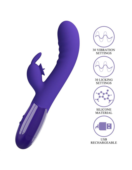 PRETTY LOVE - CERBERUS YOUTH Vibrador Conejito Violeta | SexPlace.MX