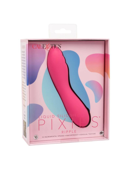 CALIXOTICS - PIXIES RIPPLE ROSA: Masajeador de Silicona Liquid con 10 Velocidades de Vibración para Placer Intenso y Preciso