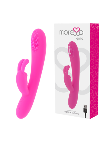 MORESSA Gino - Vibrador Masajeador Vaginal Premium de Silicona Recargable con 7 Modos de Vibración y Sistema Tickling