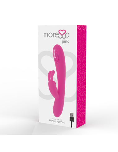 MORESSA Gino - Vibrador Masajeador Vaginal Premium de Silicona Recargable con 7 Modos de Vibración y Sistema Tickling
