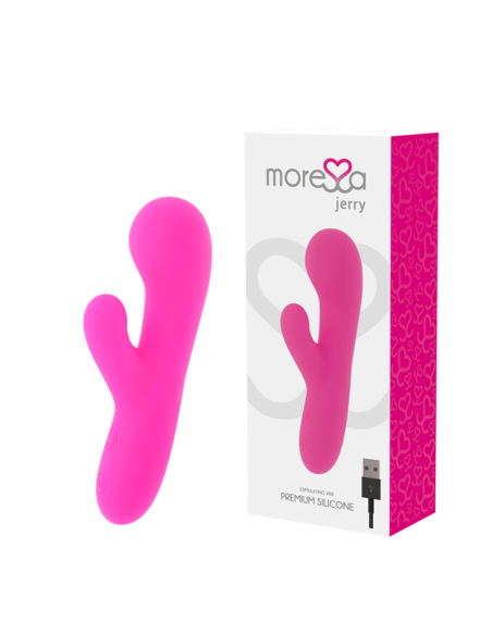 MORESSA - Jerry Clip: Vibrador Punto G y Clítoris Premium Silicona Recargable con 30 Modos de Vibración
