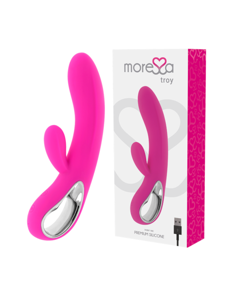MORESSA - TROY Masajeador Punto G y Clítoris Premium Silicona Recargable | 12 Modos de Vibración y Placer Inigualable