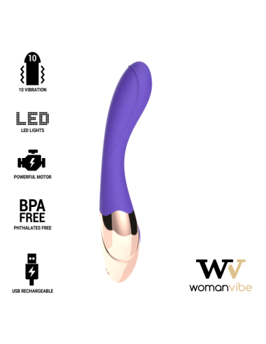 WOMANVIBE Sunny - Vibrador G-Spot Recargable de Silicona Elegante | 10 Modos de Vibración