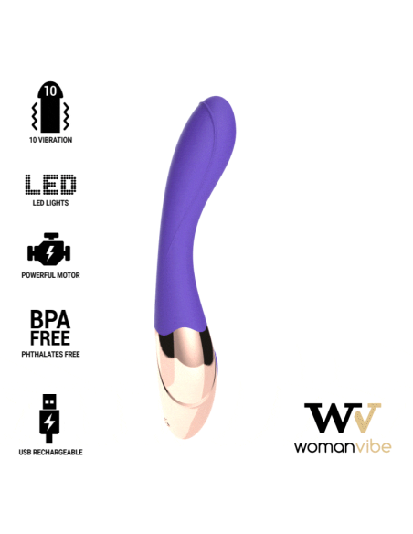 WOMANVIBE Sunny - Vibrador G-Spot Recargable de Silicona Elegante | 10 Modos de Vibración