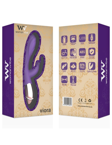 Womanvibe Viora - Vibrador Rabbit Recargable de Silicona | Estimulador del Punto G y Clítoris
