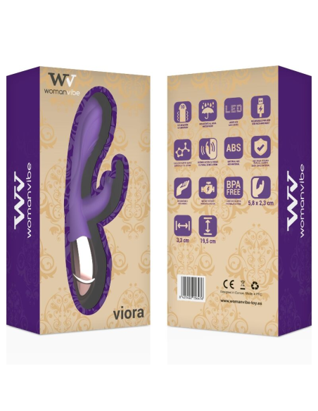 Womanvibe Viora - Vibrador Rabbit Recargable de Silicona | Estimulador del Punto G y Clítoris