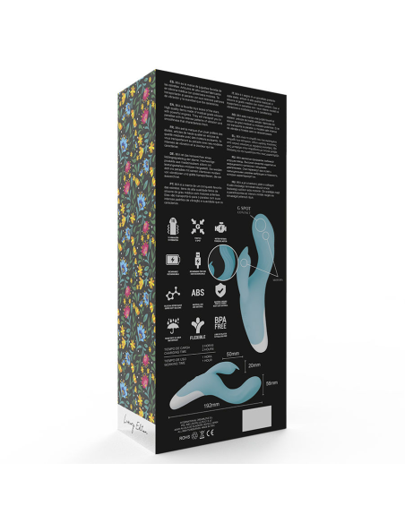 MIA Dresde Vibrador Azul Turquesa: Placer Intenso para el Punto G y Clítoris - Compacto, Impermeable y Silicona Médica