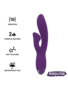 REWOLUTION - REWOFUN: Vibrador Flexible Con Rabbit para Placer Inigualable y Estimulación Dual