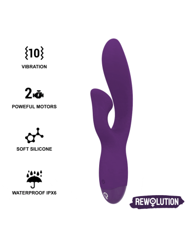 REWOLUTION - REWOFUN: Vibrador Flexible Con Rabbit para Placer Inigualable y Estimulación Dual