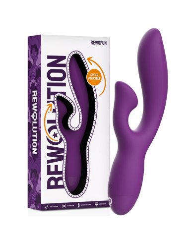 REWOLUTION - REWOFUN: Vibrador Flexible Con Rabbit para Placer Inigualable y Estimulación Dual