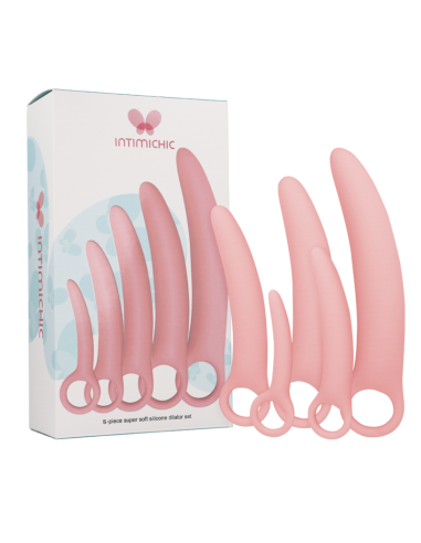 INTIMICHIC - Set 5 Piezas Dilatador Silicona Médica para Recuperar la Comodidad Vaginal