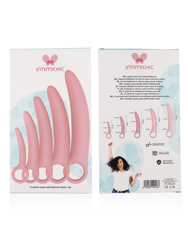 INTIMICHIC - Set 5 Piezas Dilatador Silicona Médica para Recuperar la Comodidad Vaginal