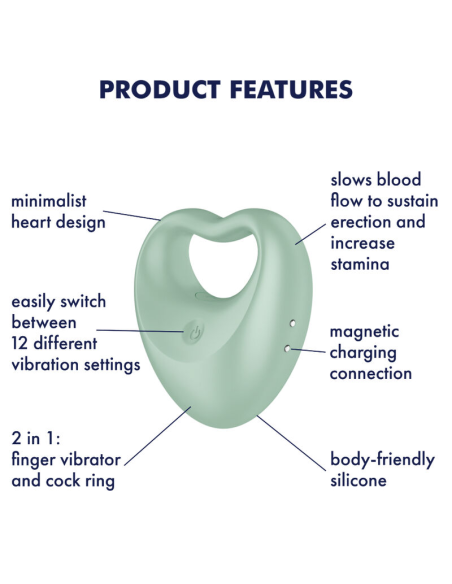 Satisfyer Perfect Pair 3 Verde: Anillo Vibrador 2 en 1 para Placer Infinito