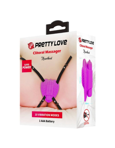 Pretty Love - Masajeador de Clítoris Heartbeat Morado