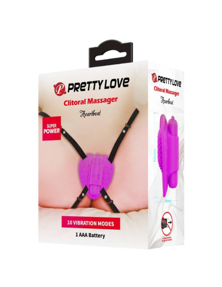 Pretty Love - Masajeador de Clítoris Heartbeat Morado