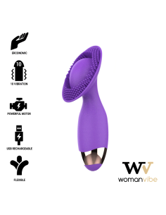 WOMANVIBE Puppy: Estimulador Recargable de Silicona con 10 Modos de Vibración - Discreto y Potente