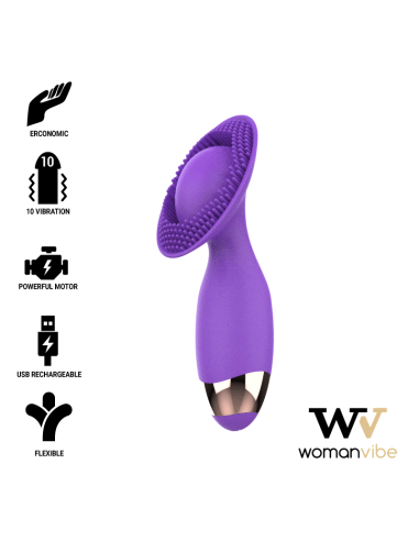 WOMANVIBE Puppy: Estimulador Recargable de Silicona con 10 Modos de Vibración - Discreto y Potente