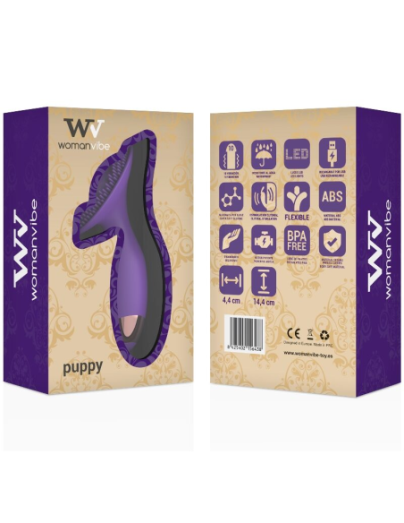 WOMANVIBE Puppy: Estimulador Recargable de Silicona con 10 Modos de Vibración - Discreto y Potente