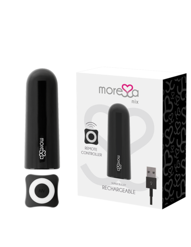 MORESSA NIX Vibrador Control Remoto Negro - Potente, Discreto y Silencioso | 7 Modos de Estimulación