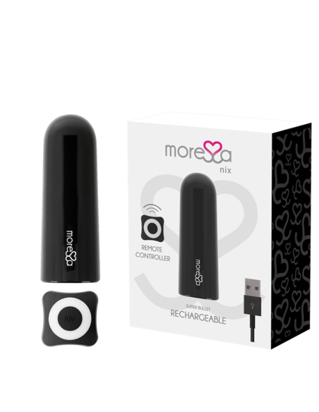 MORESSA NIX Vibrador Control Remoto Negro - Potente, Discreto y Silencioso | 7 Modos de Estimulación