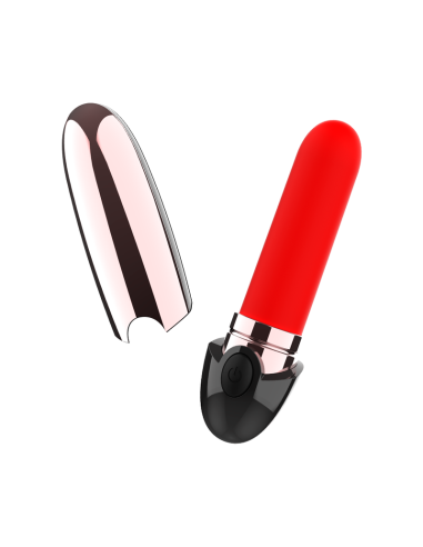 Coquette Chic Desire: Pintalabios Vibrador Recargable Luxe Negro/Gold - Placer Elegante y Discreto