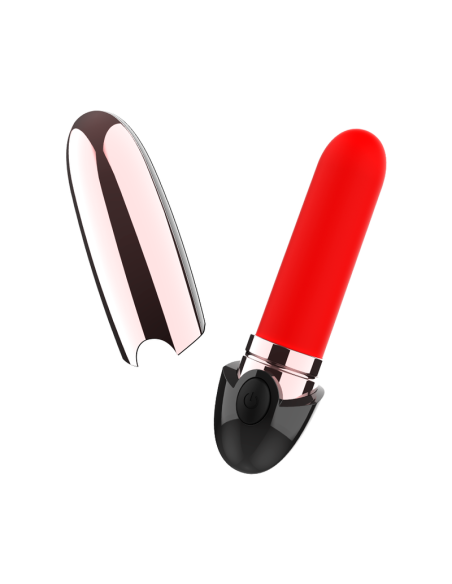 Coquette Chic Desire: Pintalabios Vibrador Recargable Luxe Negro/Gold - Placer Elegante y Discreto