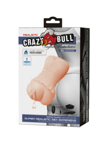 CRAZY BULL - Masturbador Vagina con Balas Vibradoras | SexPlace.MX