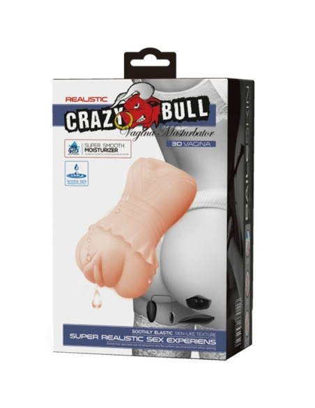 CRAZY BULL - Masturbador Vagina con Balas Vibradoras | SexPlace.MX