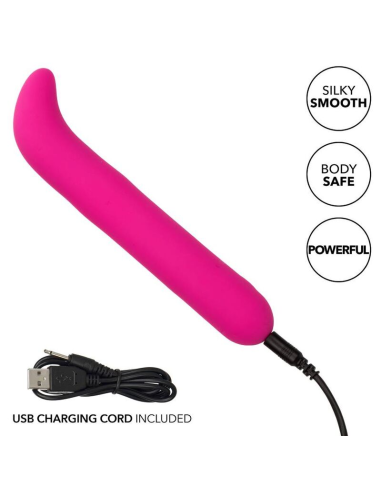 CALEXOTICS - BLISS G VIBE ROSA: Vibrador Punto G de Silicona Líquida con 10 Velocidades Intensas y Diseño Curvado