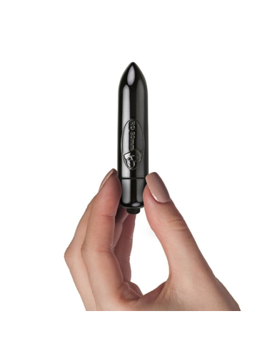 ROCKS-OFF RO-80MM MIDNIGHT METAL | Bala Vibradora 7 Modos | Impermeable y Discreta