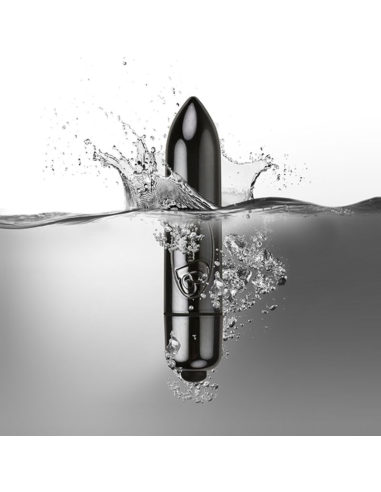 ROCKS-OFF RO-80MM MIDNIGHT METAL | Bala Vibradora 7 Modos | Impermeable y Discreta