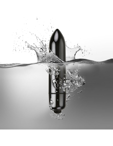 ROCKS-OFF RO-80MM MIDNIGHT METAL | Bala Vibradora 7 Modos | Impermeable y Discreta