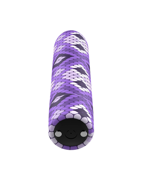 Custom Bullets - Bala Recargable Snake Lila 10 Intensidades | Placer Infinito y Compacto