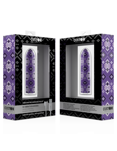 Custom Bullets - Bala Recargable Snake Lila 10 Intensidades | Placer Infinito y Compacto