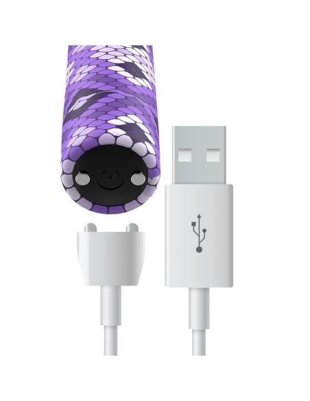 Custom Bullets - Bala Recargable Snake Lila 10 Intensidades | Placer Infinito y Compacto