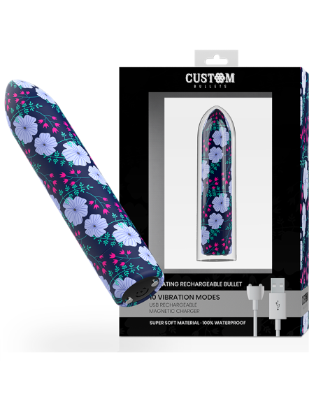 Custom Bullets - Bala Recargable con 10 Intensidades | Placer Elegante y Portátil