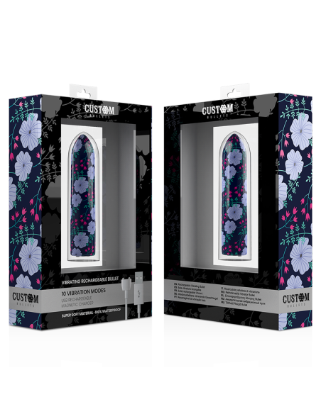 Custom Bullets - Bala Recargable con 10 Intensidades | Placer Elegante y Portátil