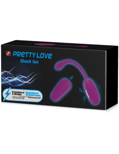 PRETTY LOVE - SHOCK: Huevo Vibrador Recargable con Electroshock y 7 Modos de Vibración para Placer Discreto y Versátil