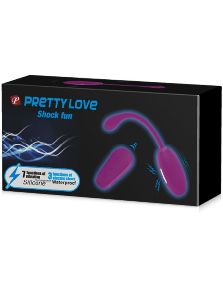 PRETTY LOVE - SHOCK: Huevo Vibrador Recargable con Electroshock y 7 Modos de Vibración para Placer Discreto y Versátil