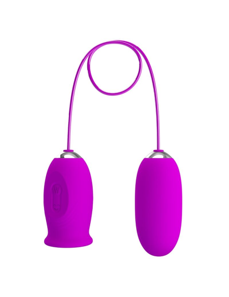 PRETTY LOVE - DAISY Huevo Dual Vibrador Recargable Morado| SexPlace.MX