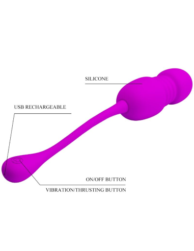PRETTY LOVE - CALLIE Huevo Vibrador Recargable Morado | SexPlace.MX